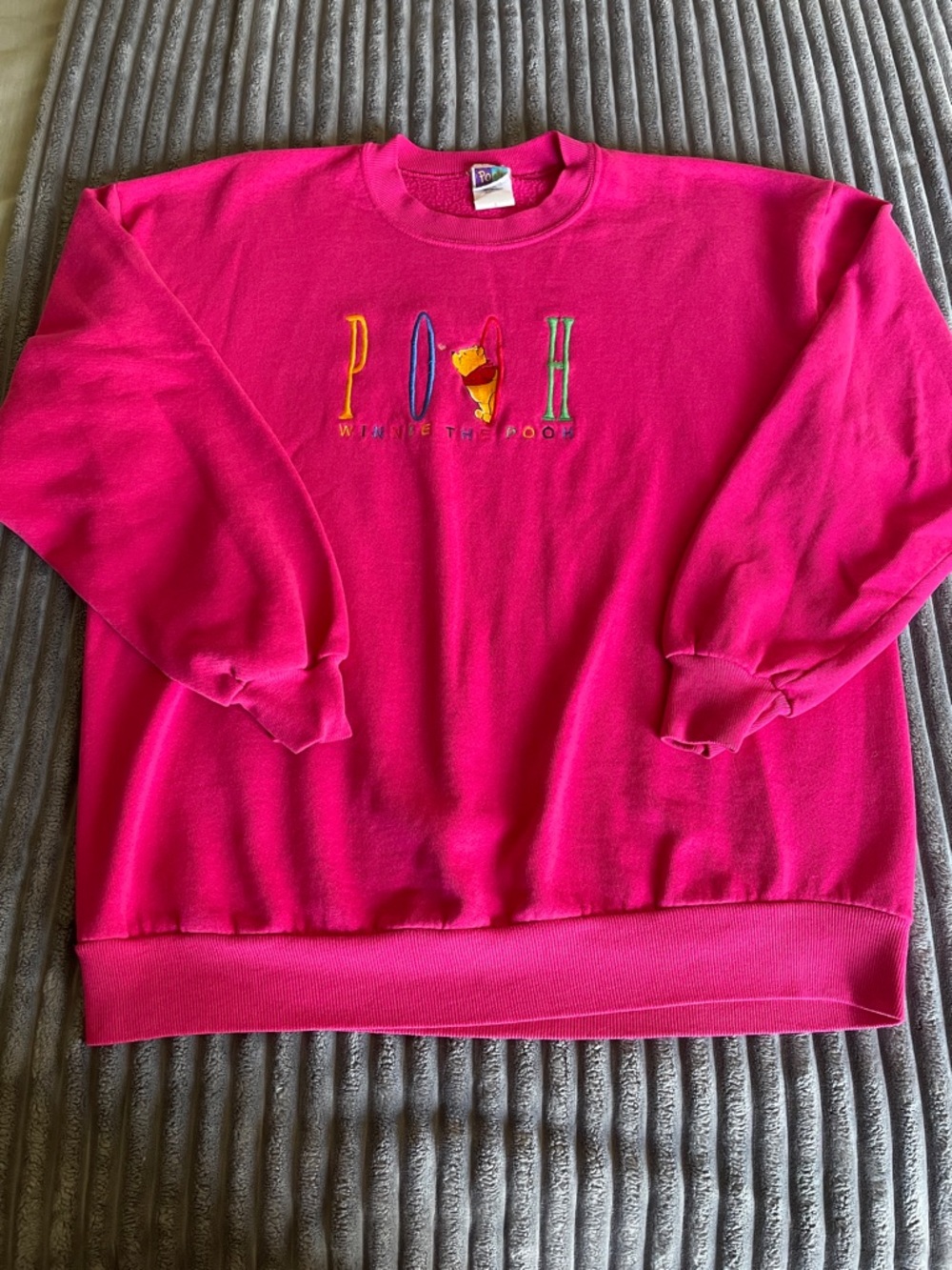 Vintage Winnie the Pooh Hot Pink Crewneck Sweatshirt